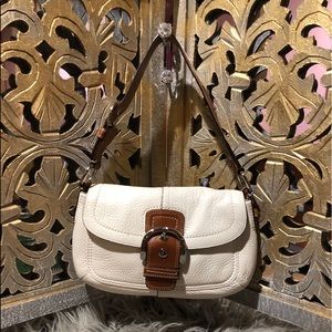 Coach White Pebble Leather Soho Bag